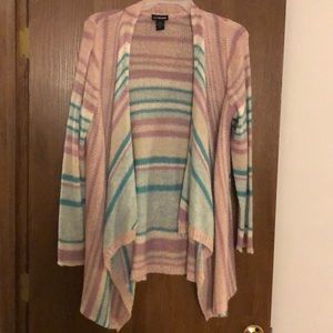 Colorful open front cardigan from Lane Bryant
